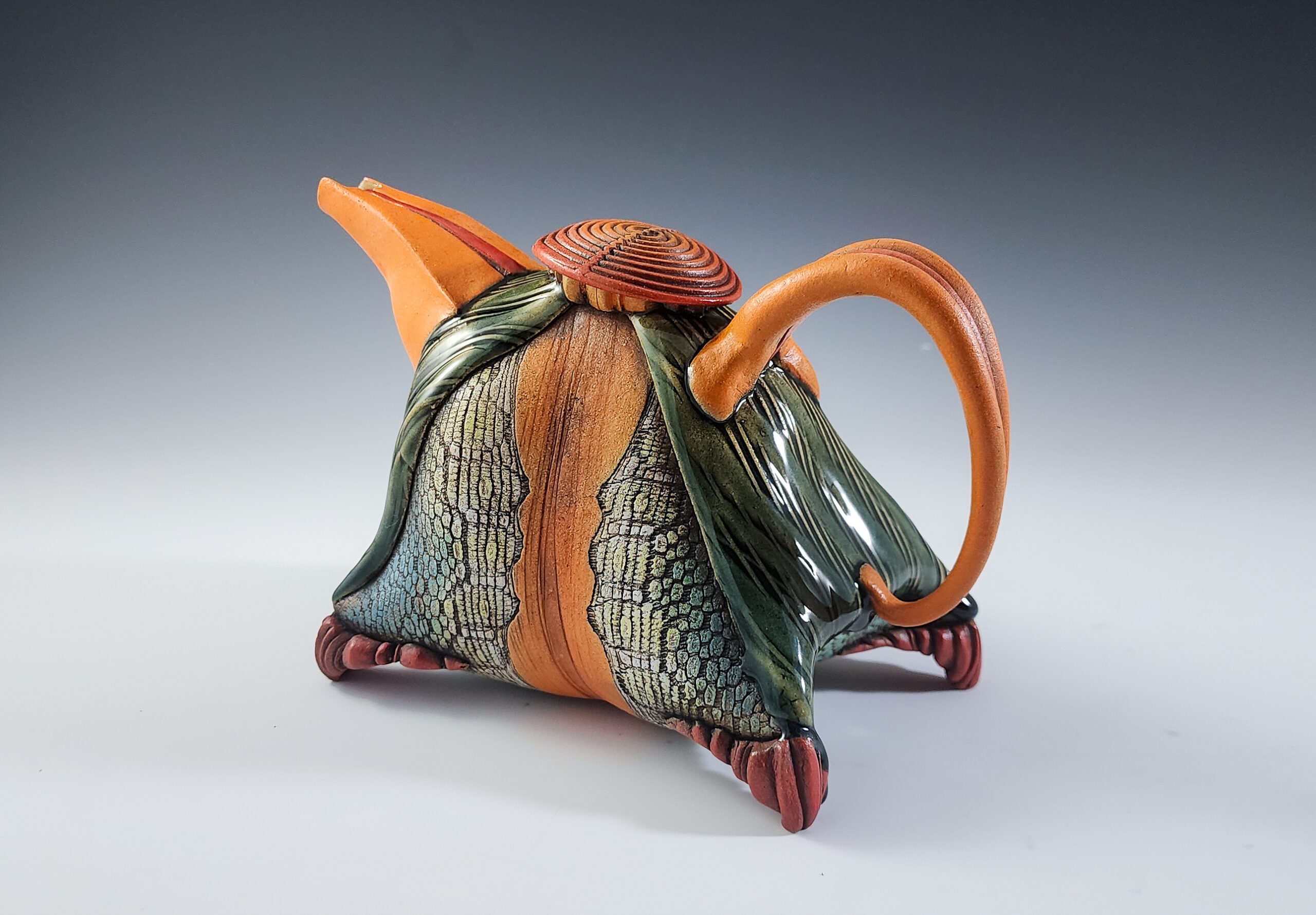 tetera en modelado, planchas texturizadas