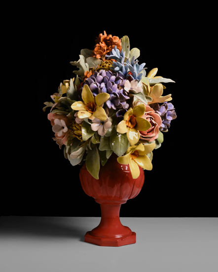 flores en porcelana